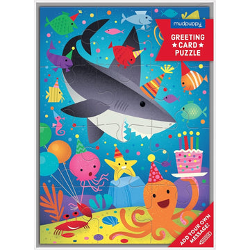 Greeting Card Puzzle - Shark Party