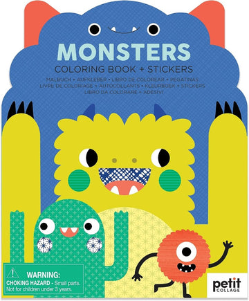 Coloring Book with Stickers - Monsters