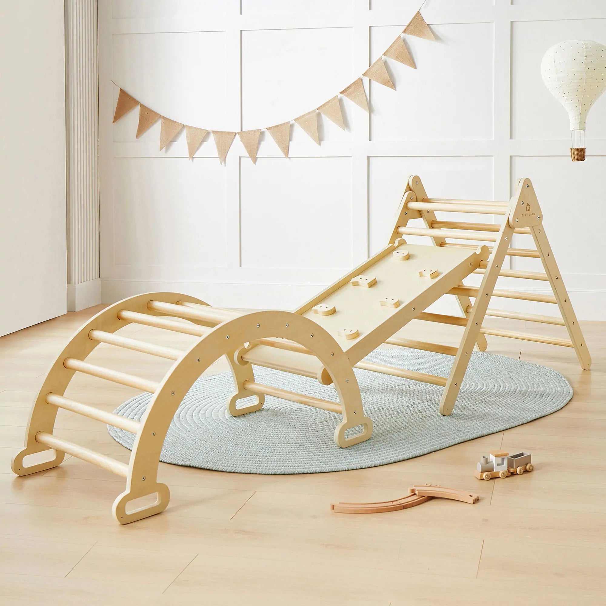Tiny Land® 7-in-1 Montessori Climbing Set – Natural Resources