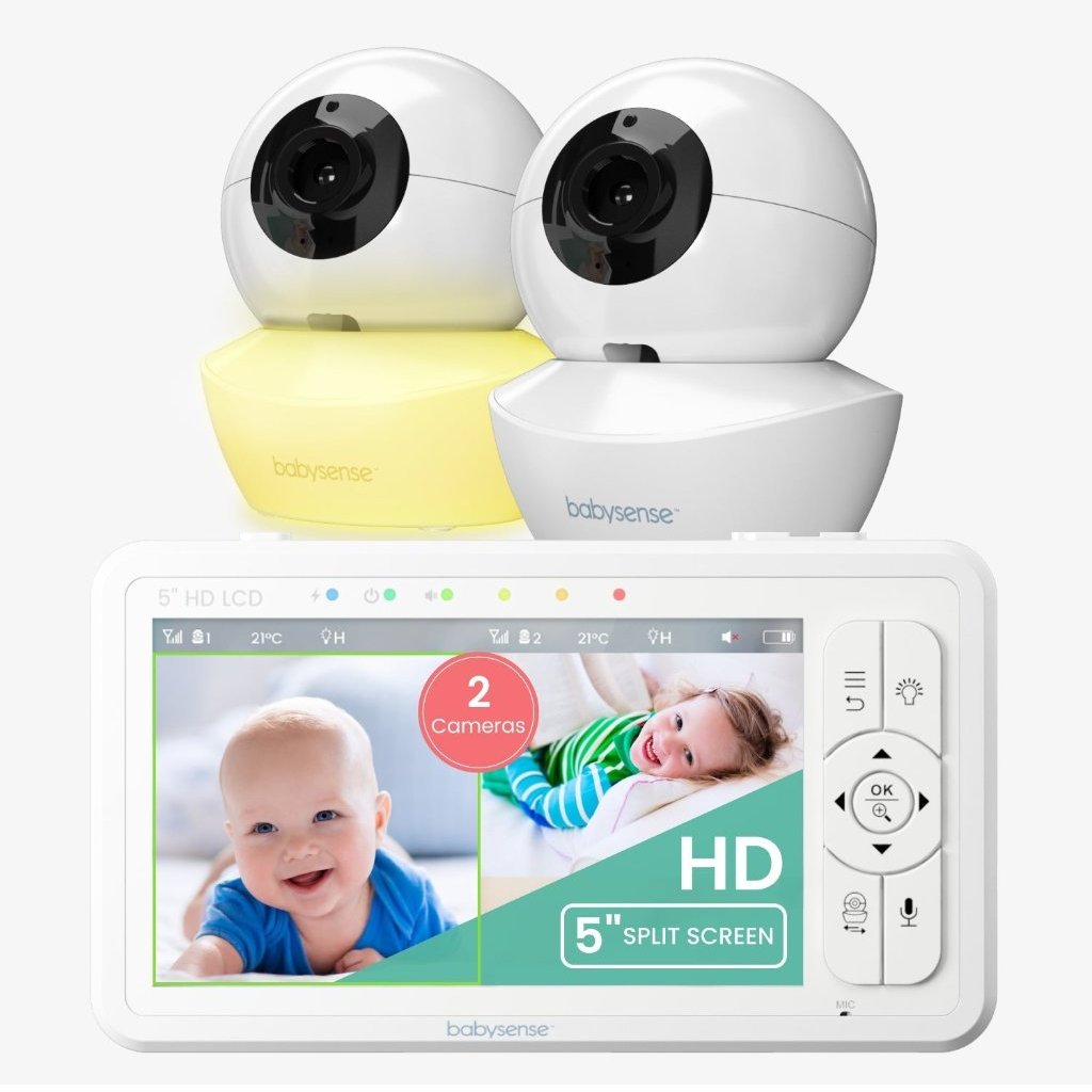 Babysense HD S2: Video Baby Monitor with 2 Cameras, Non Wifi