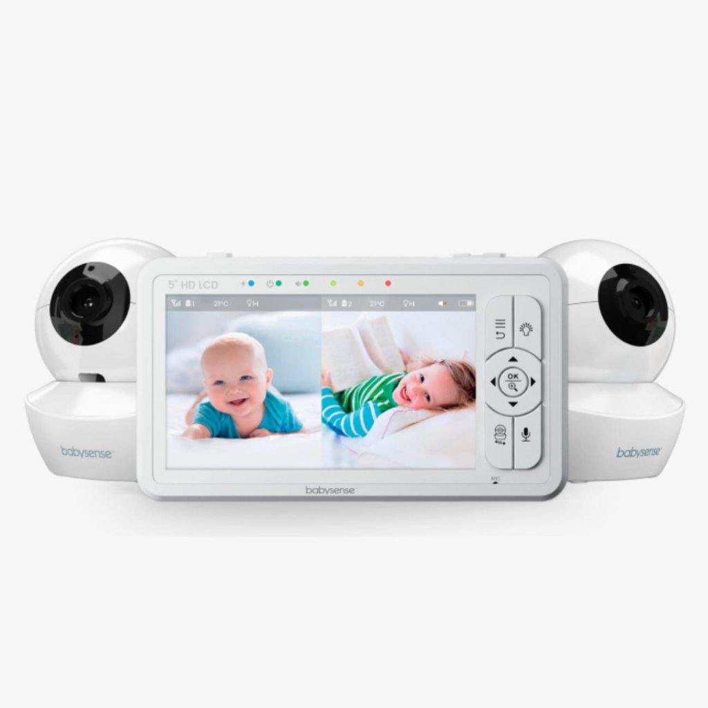 Babyphone Babysense Con Fotocamera - Schermo 5.5" Split Screen, 1080p, 2 Telecamere, Luce Notturna - Foto 3