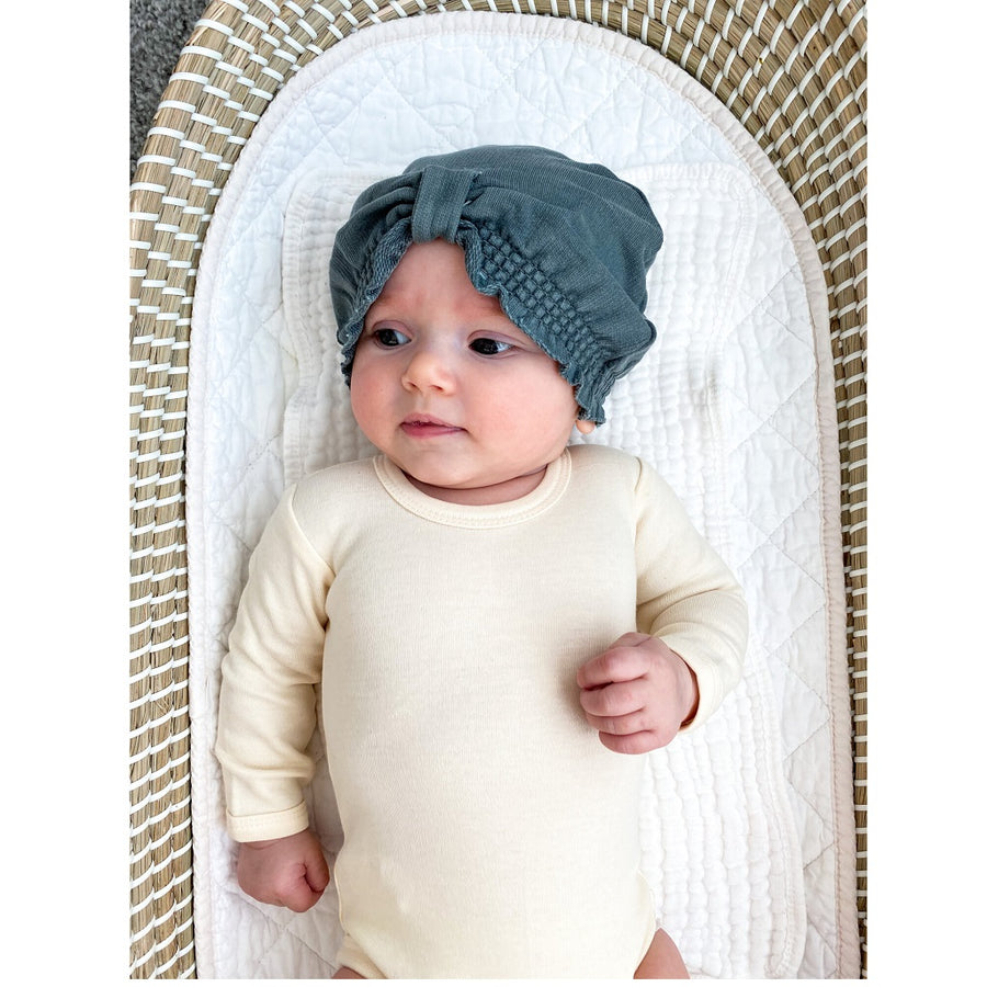 French Terry Knot Turban - Moonstone