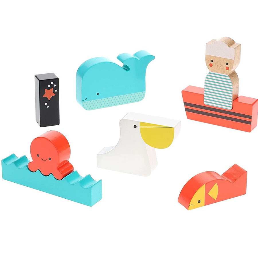 Mini Wooden Puzzle + Play - At Sea