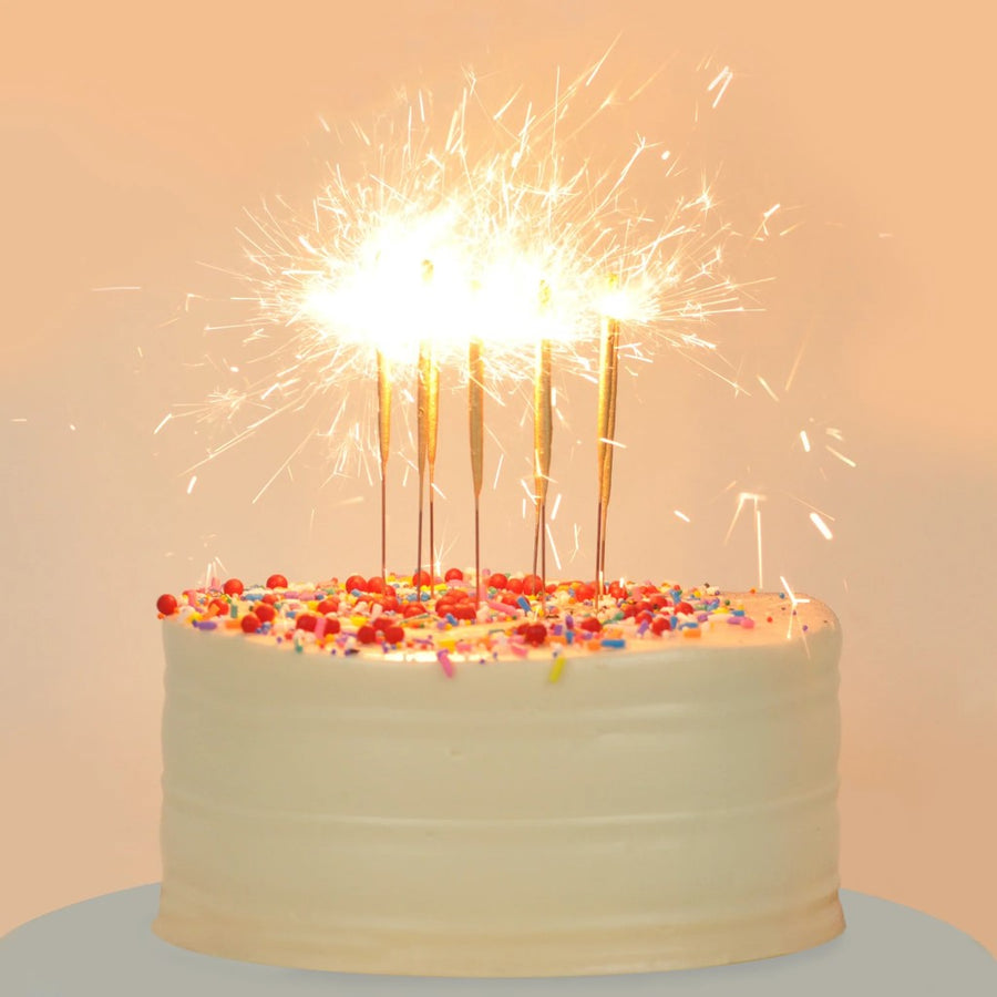Mini Gold Birthday Sparkler Candles