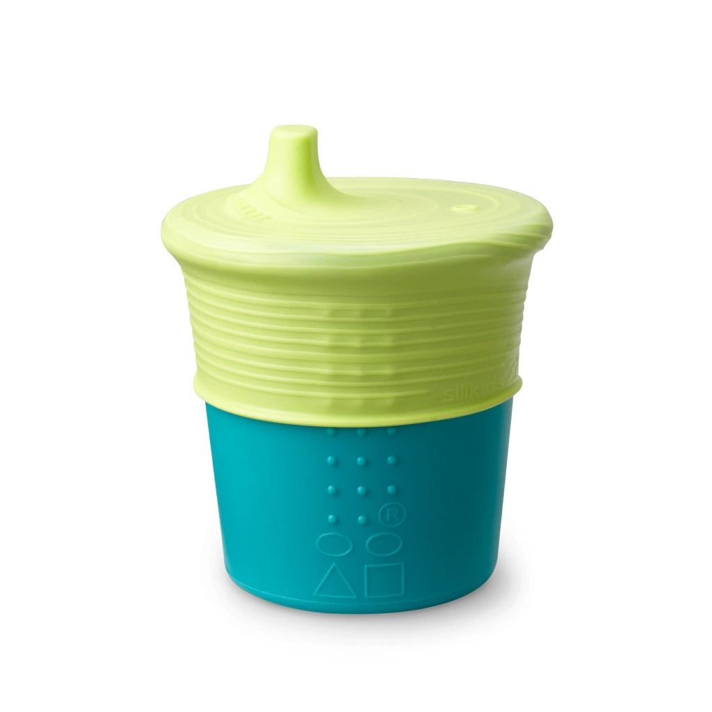 8 oz. Avanchy Stainless Steel Baby Toddler Spill Proof Cup with Straw, 8 oz. Cup / Green