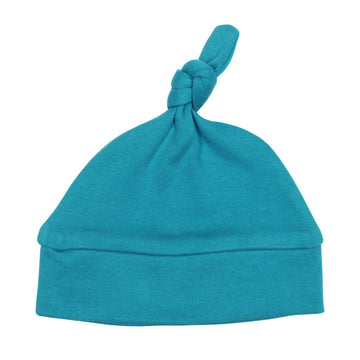 zzBanded Top-Knot Hat - Teal