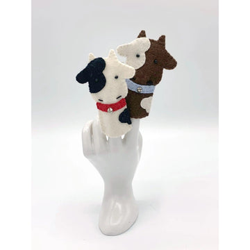 Handmade Felt Finger Puppet - Cow