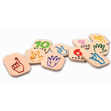 Hand Sign Numbers 1-10 Tiles