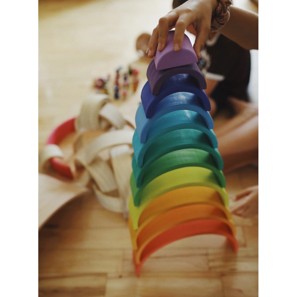 Small Foot Mobile Rainbow Made Of Wood, Decoration In Child