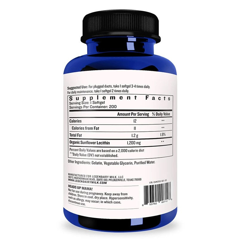 Organic Sunflower Lecithin 200 Capsules Natural Resources Pregnancy