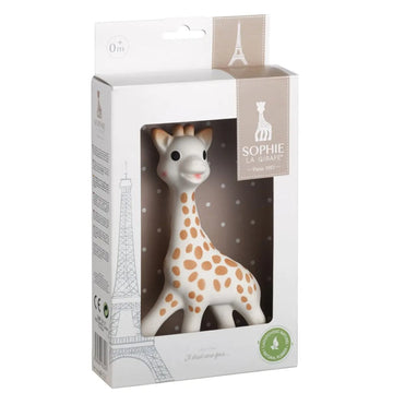 Picture of Sophie La Girafe teether in white packaging box