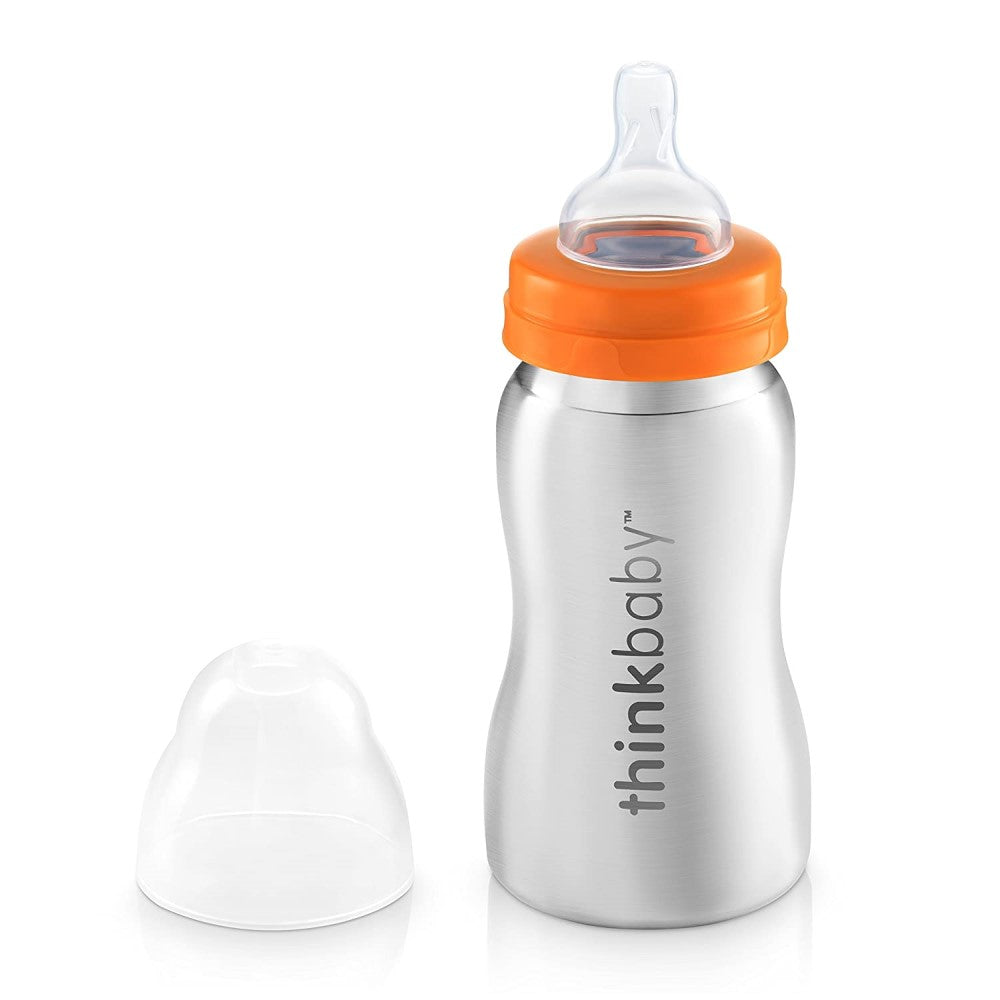 Thinkbaby Baby Bottle, Stainless Steel, 9 oz