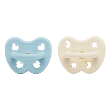 2 Pack Colorful Natural Rubber Pacifier 0-3 months