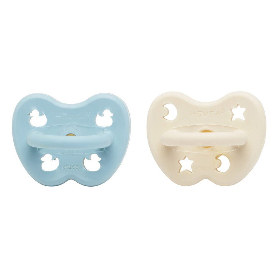 2 Pack Colorful Natural Rubber Pacifier 0-3 months