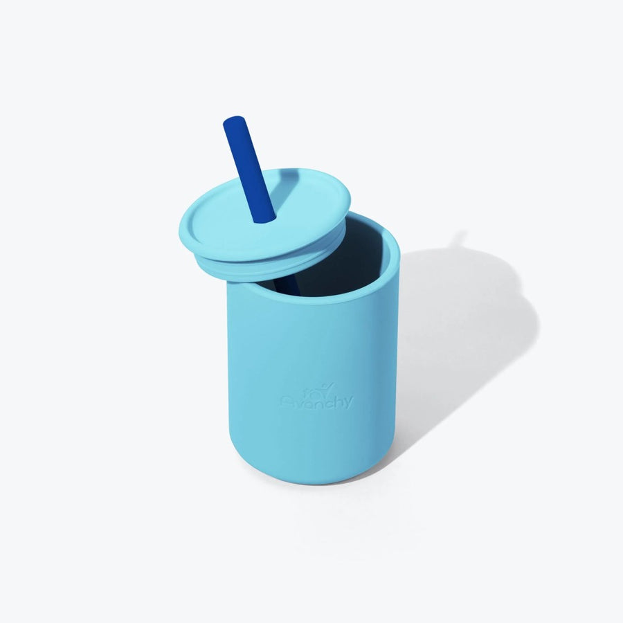 La Petit Medium Silicone Training Cup with Straw 8 oz
