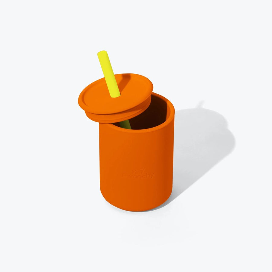 La Petit Medium Silicone Training Cup with Straw 8 oz