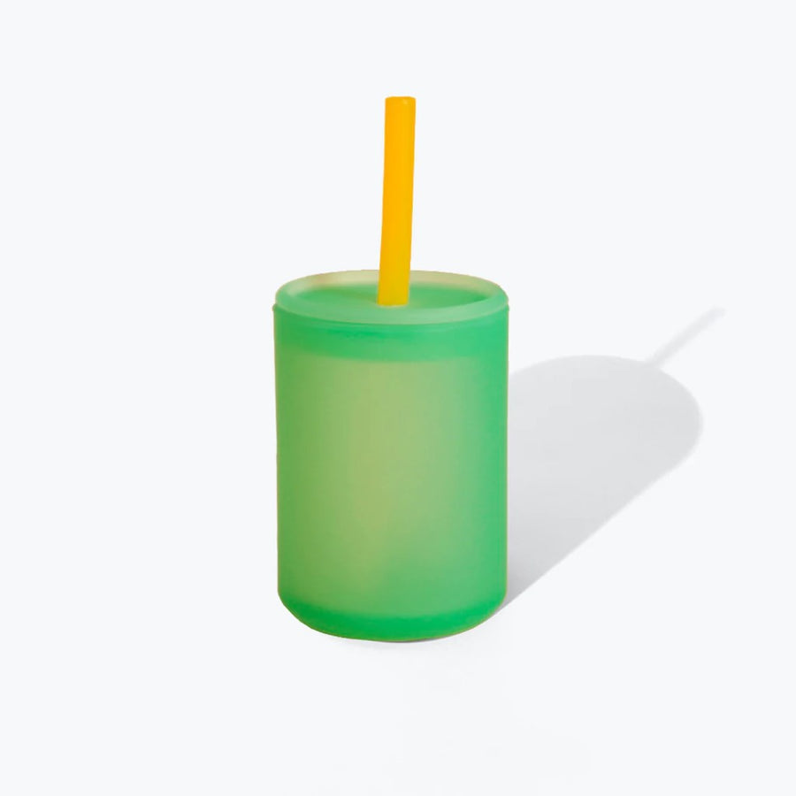 La Petit Mini Silicone Training Cup with Straw 5 oz