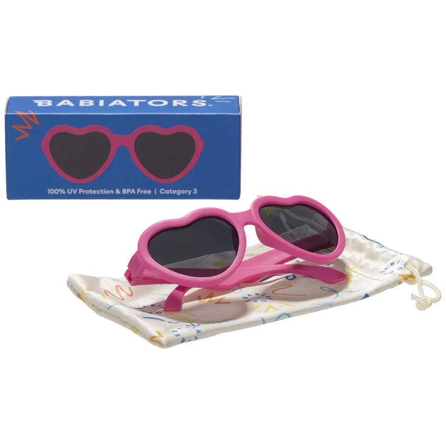 Heart-Shaped Sunglasses - Paparazzi Pink