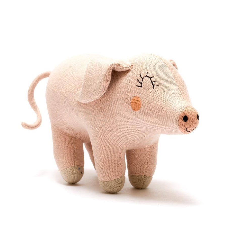 Organic Knitted Plush Toy - Pig