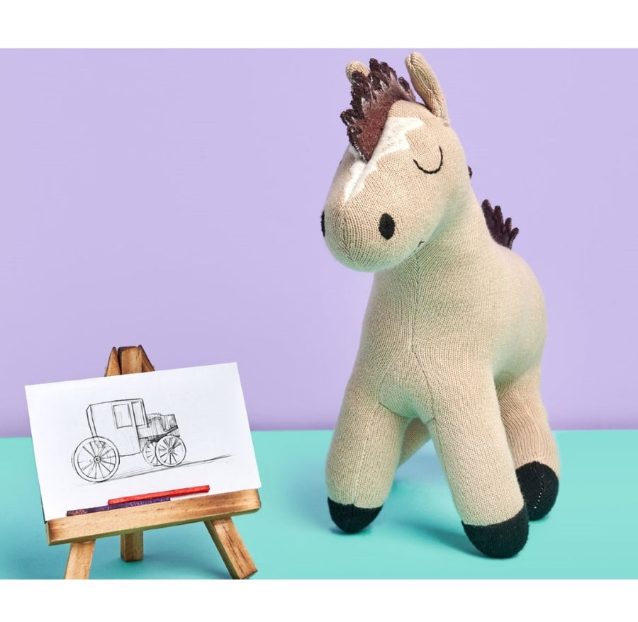 Organic Knitted Plush Toy - Horse