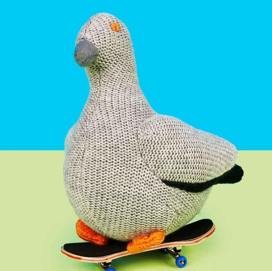 Organic Knitted Plush Toy - Pigeon