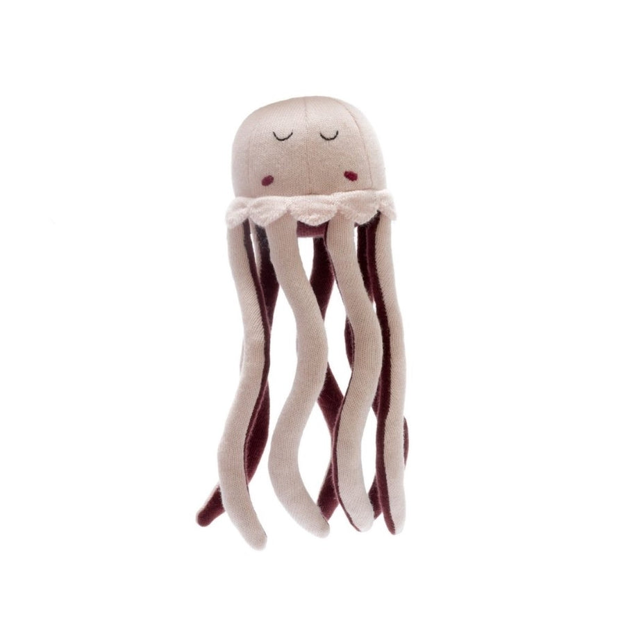 Organic Knitted Plush Toy Pink Jellyfish