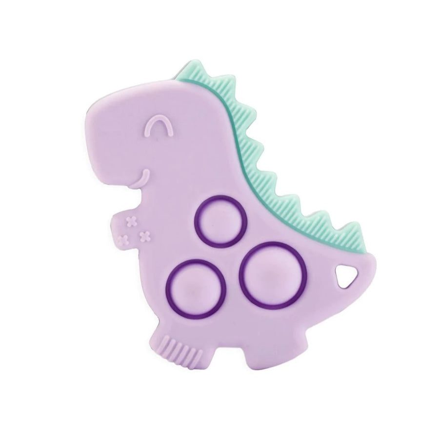 Itzy Pop Sensory Popper Teether - Lilac Dino