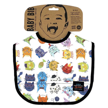 Jack's Bib Eco-Friendly Wipe-N-Wash Pocket Bib - Cool Cats