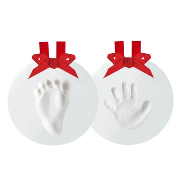 Baby’s Christmas Print Ornament, 2 Pack
