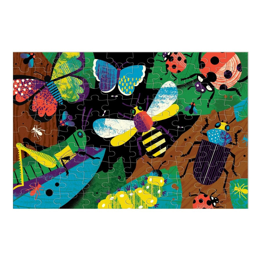 100 Piece Glow in the Dark Puzzle - Amazing Insects
