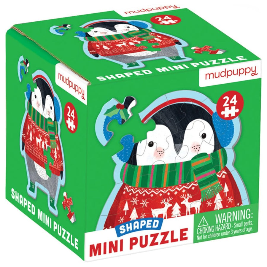 Shaped Mini Puzzle - Winter Penguin
