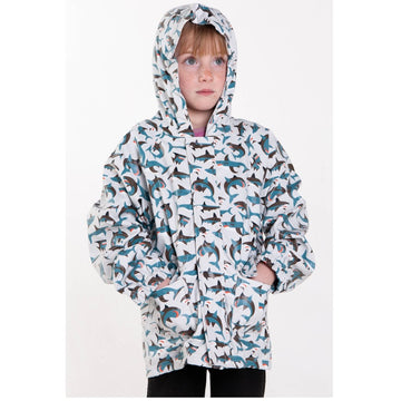 Lined Rain Coat 2.0 - Shark Frenzy