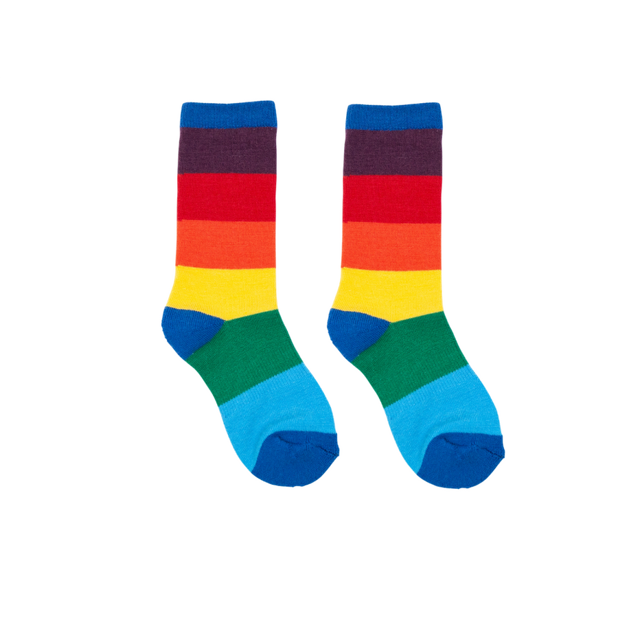 Merino Wool Rainbow Toddler Boot Socks