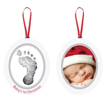 Babyprints Christmas Photo Ornament with Clean Touch Ink