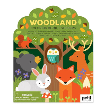 Coloring Book with Stickers - Woodland
