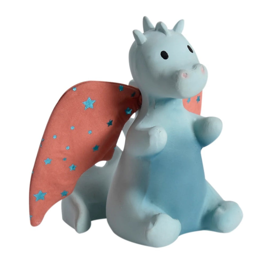 Baby Dragon Natural Rubber Rattle w/Crinkle Wings