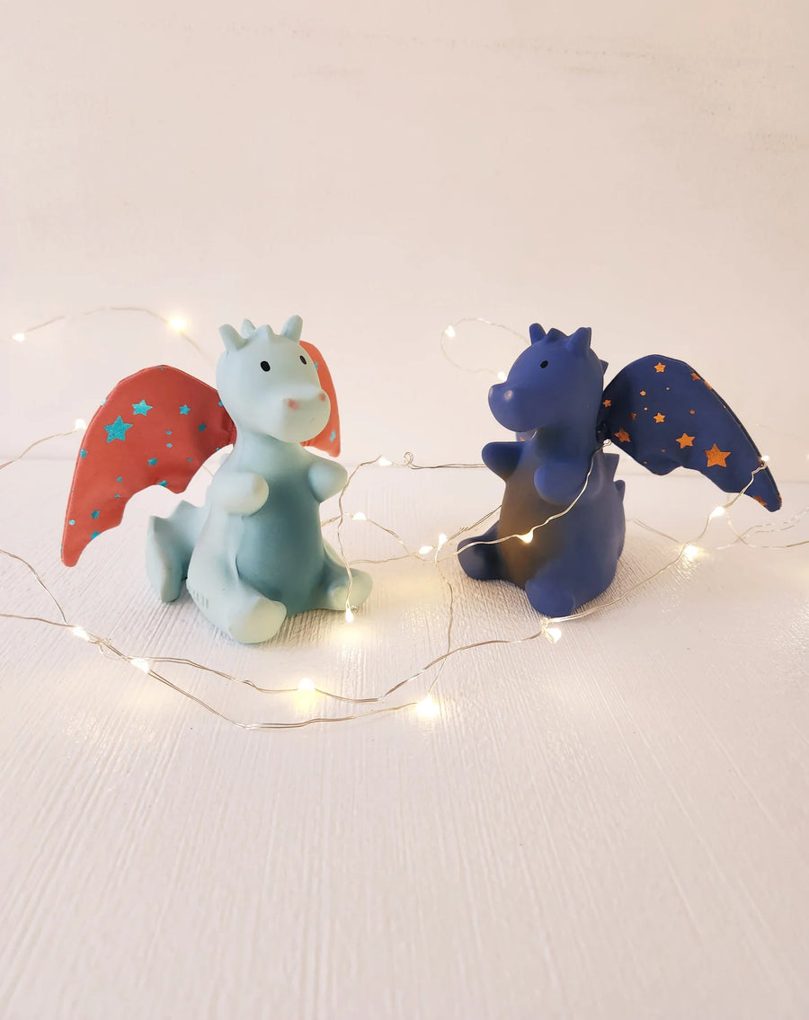 Baby Dragon Natural Rubber Rattle w/Crinkle Wings