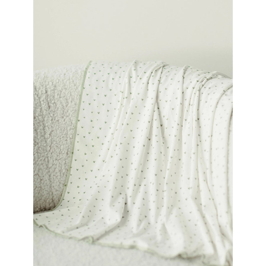 Organic Cotton Knit Receiving Blanket - Hearts