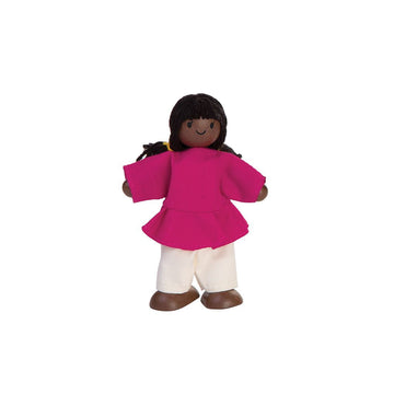 Dollhouse Figure - Girl with Dark Skin Tone