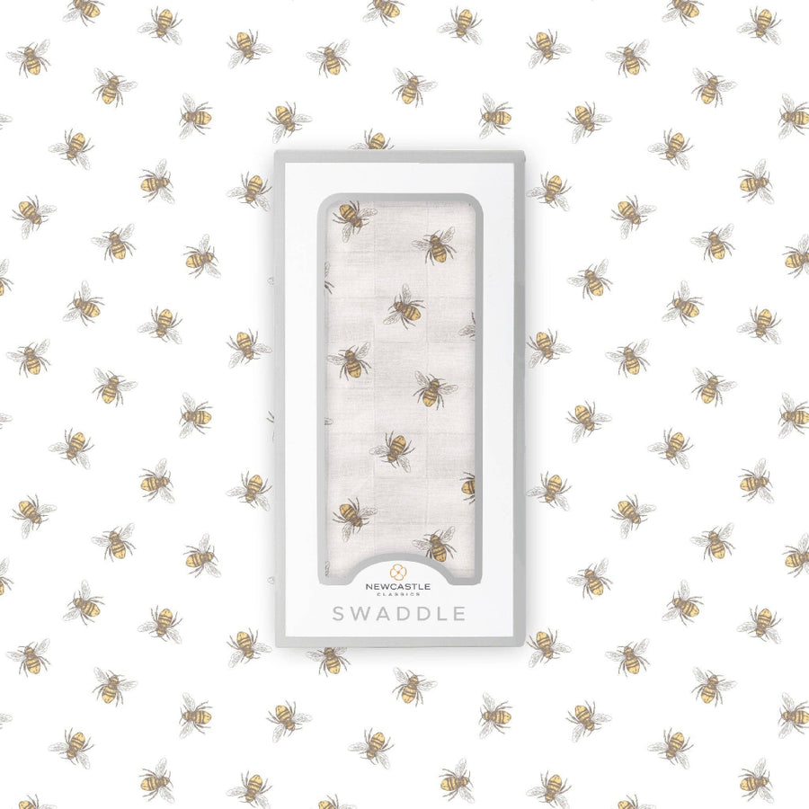 Bamboo Muslin Swaddle - Honey Bee