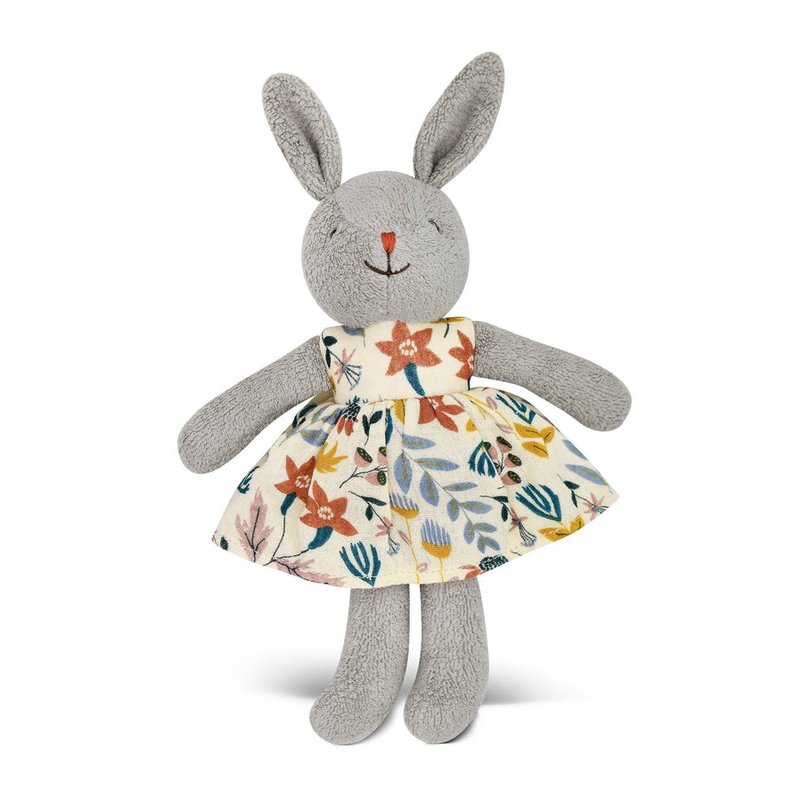 Organic Little Bunny Plush - Earthtone Floral