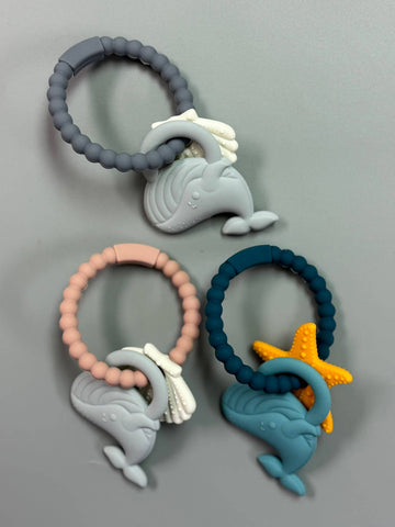 Silicone Whale Teether Ring