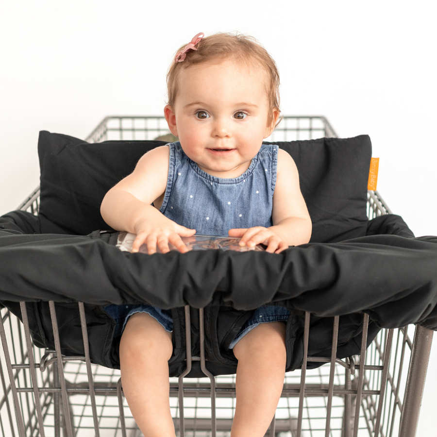 Baby Shopping Cart Cover - Black Fabric