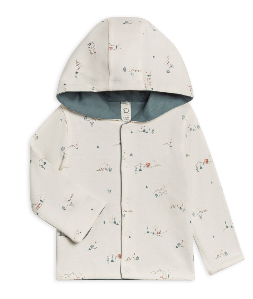 Organic Baby Taylor Reversible Hoodie - Desert / Teal