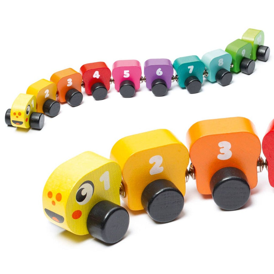 Magnetic Wooden Rainbow Caterpillar