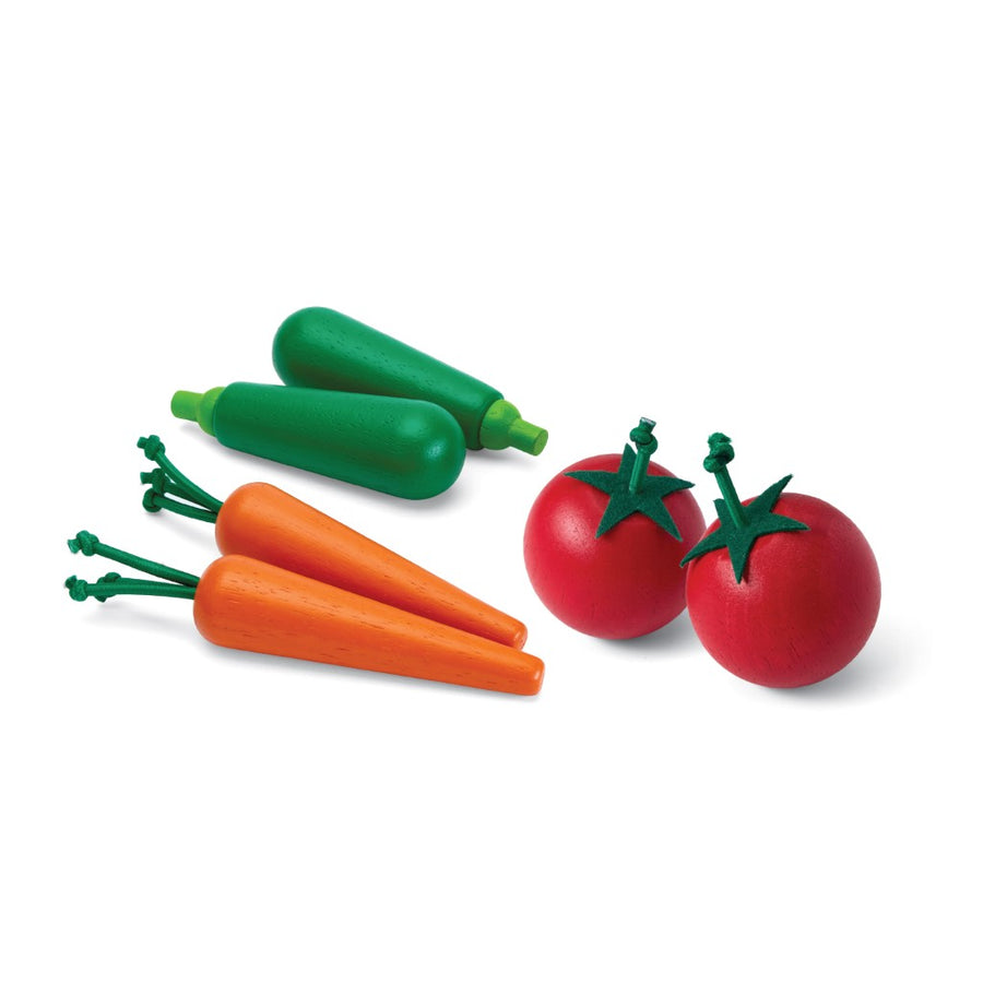 Fresh Produce Set B (Carrots, Zucchinis, and Tomatoes)