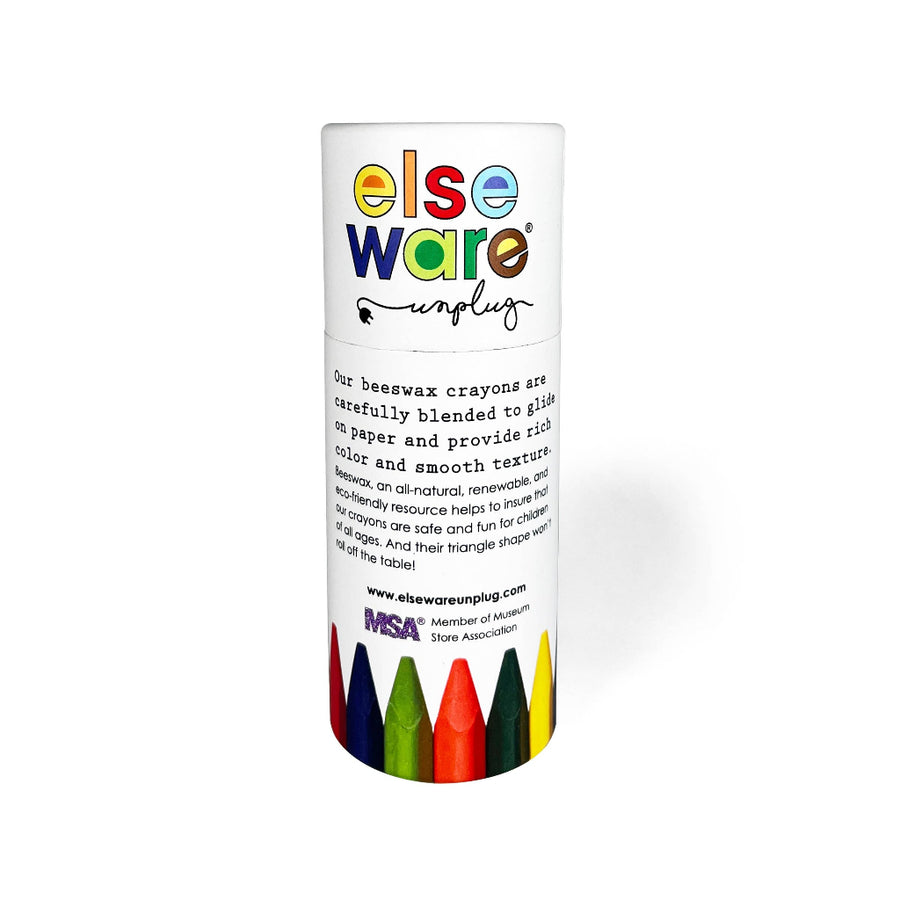 else Ware beeswax crayons packaging with colorful crayon tips on a white background