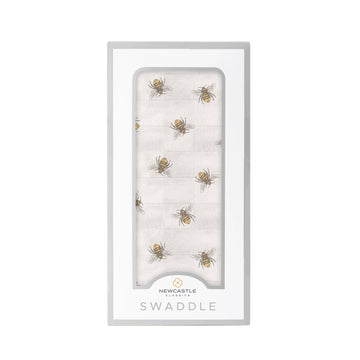 Bamboo Muslin Swaddle - Honey Bee