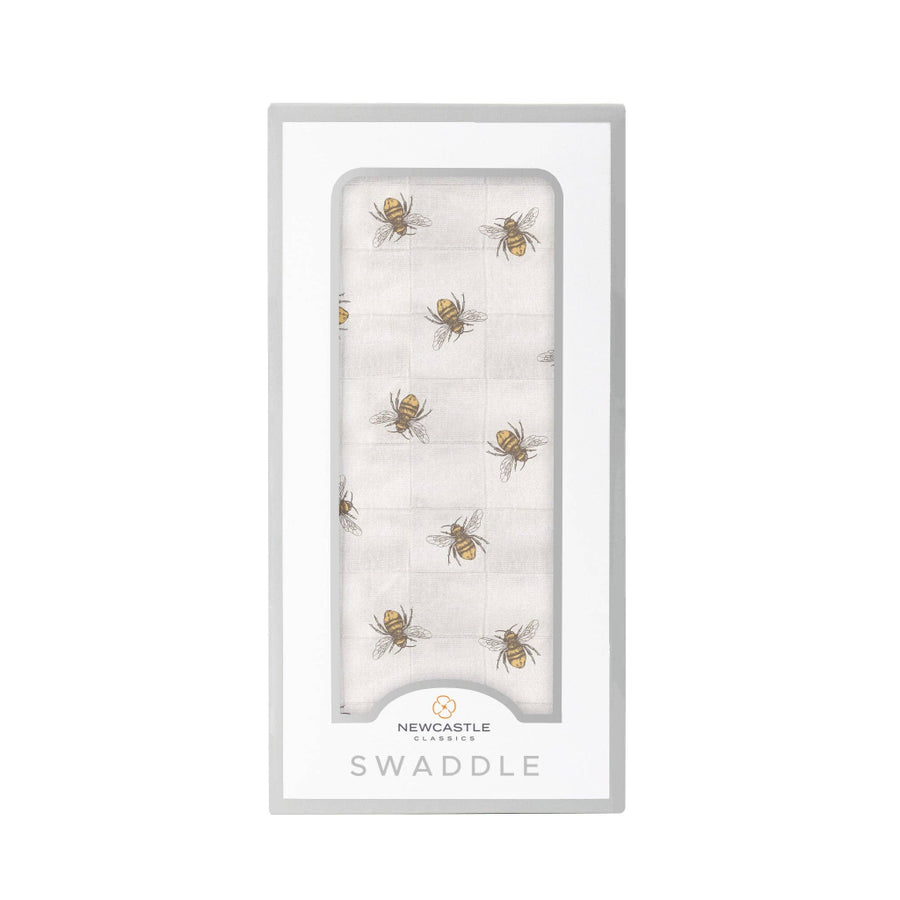 Bamboo Muslin Swaddle - Honey Bee