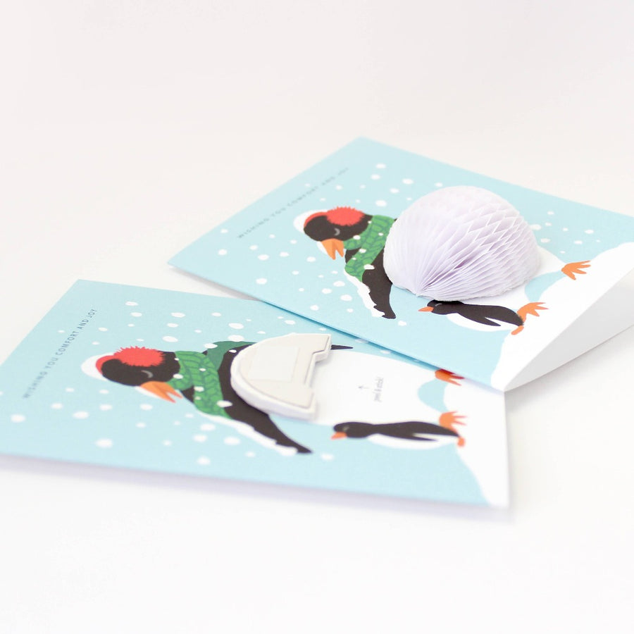 Pop-Up Penguin Holiday Greeting Card